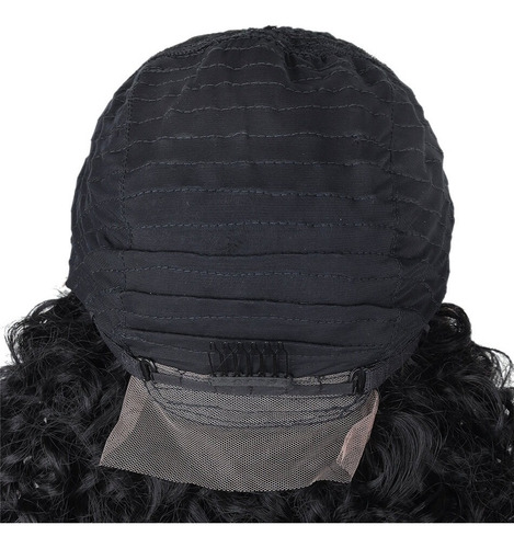 C Peruca Cacheada Frente Renda Preta Igual Cabelo Humano