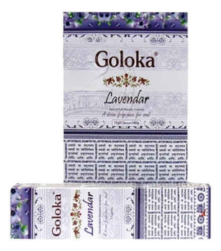 Incienso Goloka  Lavanda  - 12 Cajitas De 15 Gr. 