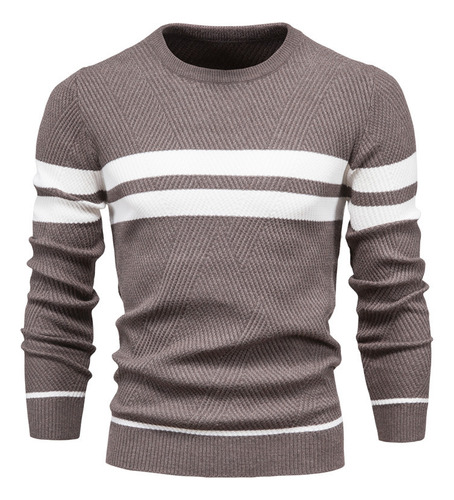 Suéteres A Rayas Para Hombre, Suéter Casual Para Hombre