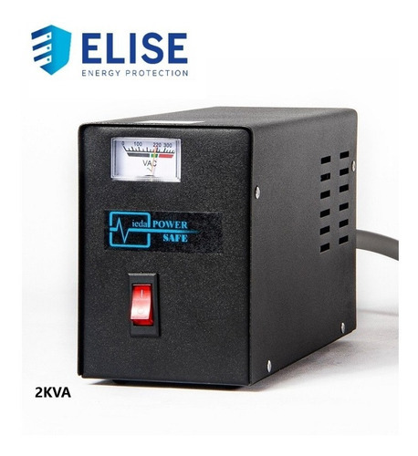 Estabilizador Elise Poder Lcr-20, Solido, 2.0kva, 220v Color Negro