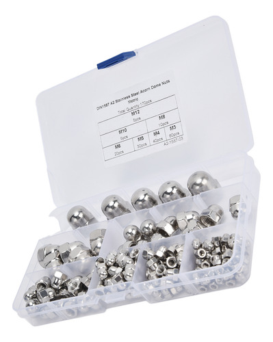 Caps Nuts, 170 Unidades, Tuercas De Acero Inoxidable 304 Con
