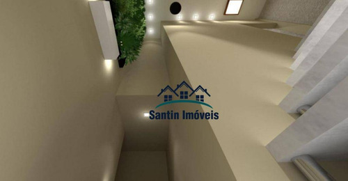 Cobertura Sem Condomínio Com 2 Dormitórios, 50% Coberta, Vaga De Garagem À Venda, 83 M² - Campestre - Santo André/sp - Co0556