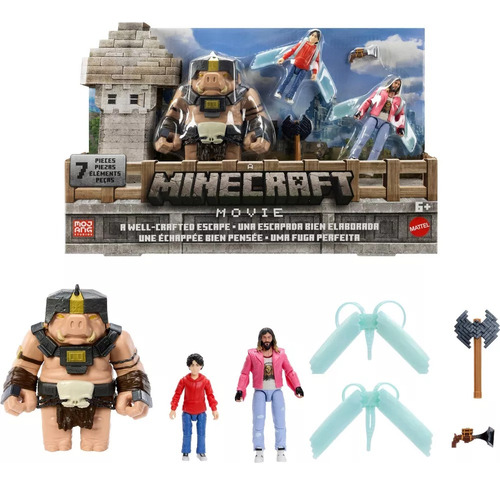 Set Minecraft La Pelicula - 7 Piezas Escapada Bien Elaborada