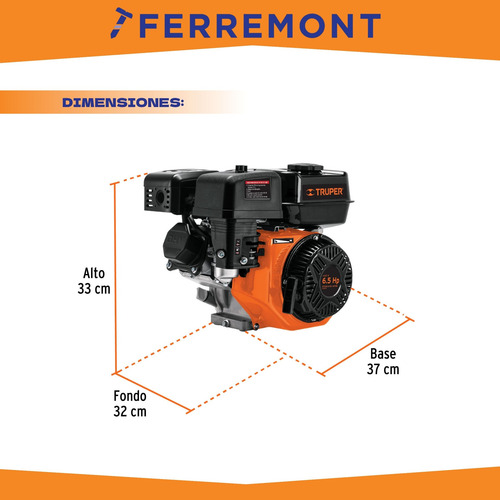 Motor A Gasolina 6.5 Hp, Truper 101327