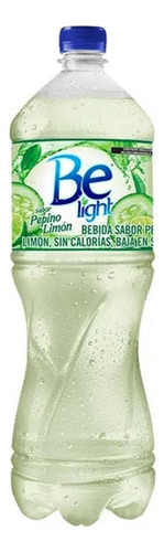 12 Pack De Agua De Sabor Limon Pepino Be Light 1.5 Lts