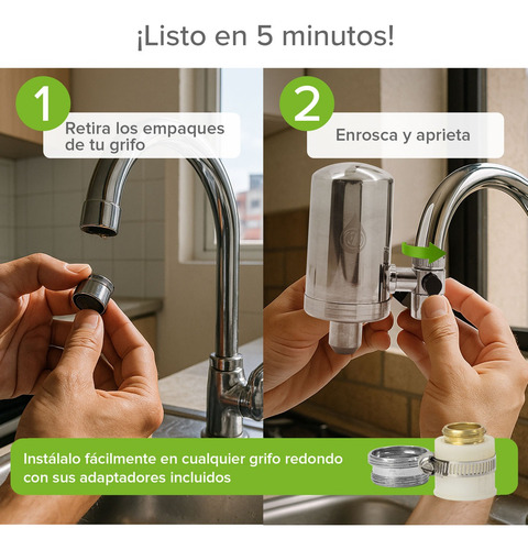 Filtro Purificador De Agua Para Grifo Eoz By Avera