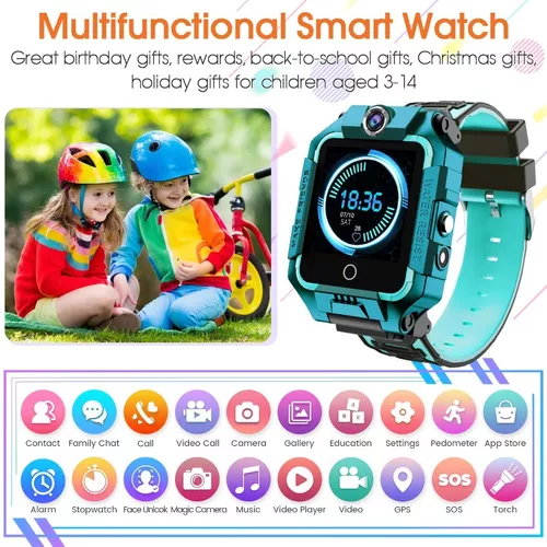 Reloj inteligente 4G para niños, dispositivo con GPS, WIFI