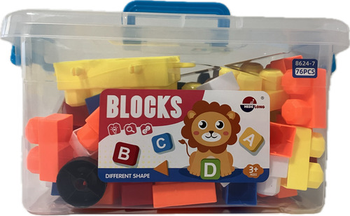 Bloques Construcción Para Niños 76 Piezas Con Caja