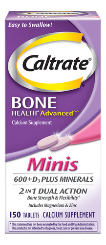Suplemento Caltrate Minis 600 Plus D3 De Cálcio 150 Comprimi
