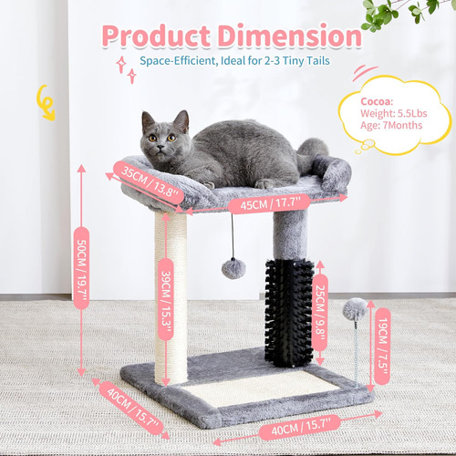 Made4pets Small Cat Tree Tower, Rascador Para Gato 4-en...