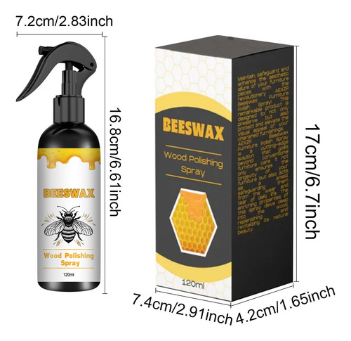 Spray De Cera De Abejas Natural Molecularizada Para Muebles