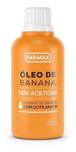 Óleo De Banana Farmax Diluente De Esmalte 100ml