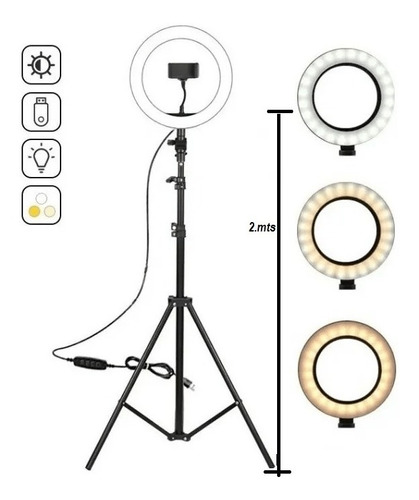 Aro De Luz Led Con Tripode Tik-tok