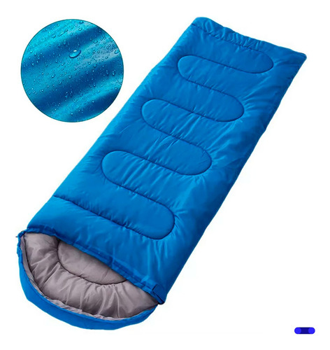 Sleeping Bag Bolsa De Dormir Térmica Colchoneta Portátil Color Azul