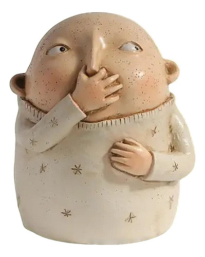 Pa Estatua De Baño Con La Nariz Agarrada, Figura Kitsch,