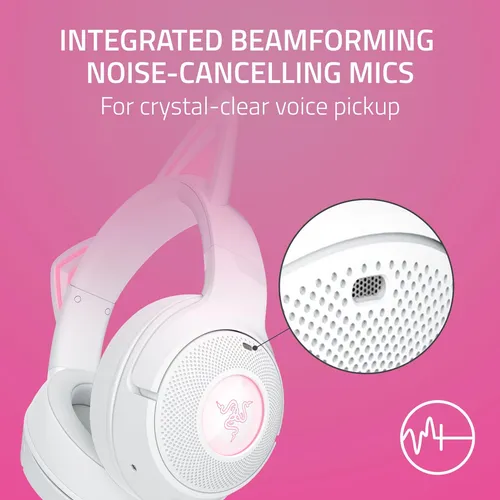 Auriculares Bluetooth Razer Kraken Kitty V2 Rosa Rgb