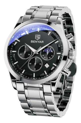 By Benyar Relojes Para Hombre Cronógrafo Multifunción Fecha 