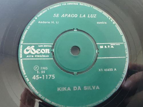 Vinilo Single De Kika Da Silva Se Apagó La Luz (q151