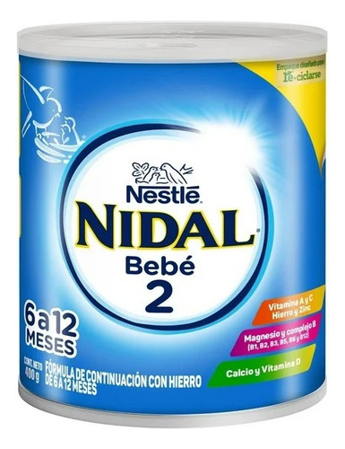 Fórmula Continuación Nidal Nidal Bebé 2 De 6 A 12 Meses 400g