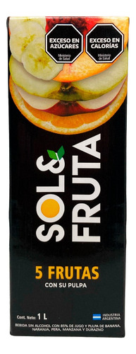 Jugo Natural De 5 Frutas X 1 L Sol&fruta
