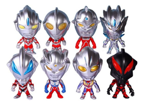 Set De 8 Figuras De Ultraman  11-12 Cm