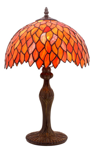 Tiffany Lamp Stained Glass Table Lamp Red Wisteria Style Des