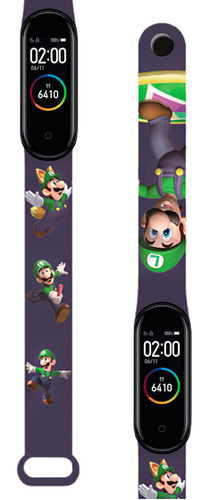 Correa Compatible Xiaomi Mi Band 4 Y 3 Mario Bros - Luigi