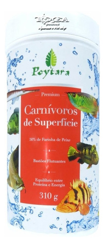 Ração Para Peixes Poytara Carnívoros De Superfície 310gr