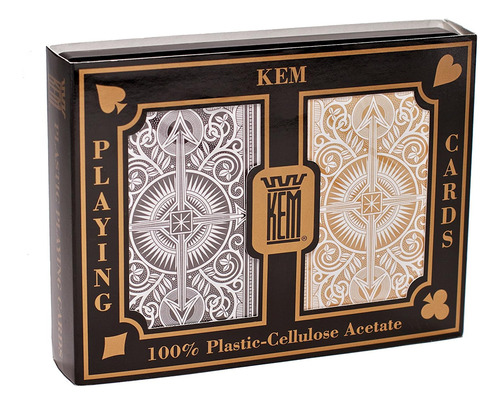 Naipes Kem , Flecha Negra Y Oro, Tamaño Jumbo