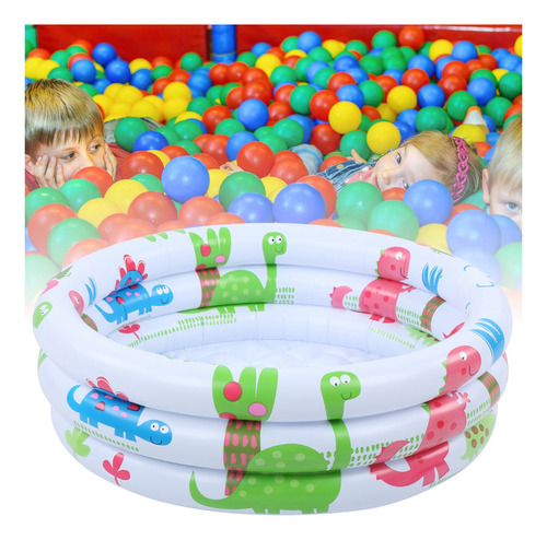 Minialberca Inflable Redonda Con Dinosaurios Para Niños Pequ