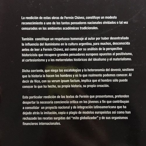 Imagen 2 de 3 de Fermín Chavez. Epistemología Para La Periferia