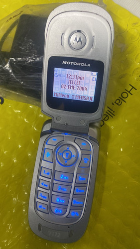 Motorola Flip V170 Raro Impecable. Color Gris Plata Leer!!! (Usado)
