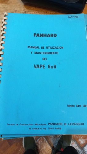 Manual De Utilización Y Mantenimiento Del Vape 6 X 6 Panhard