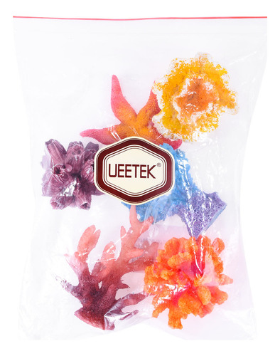 Ueetek, 6 Unidades, Multicolor, Decoración De Acuario, Estre