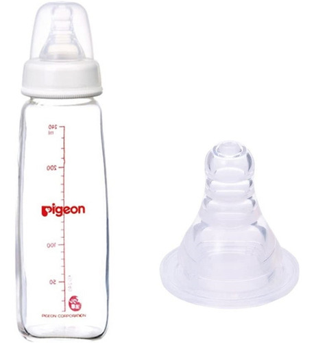 MAMADERA DE VIDRIO 240ML PIGEON FLEXIBLE