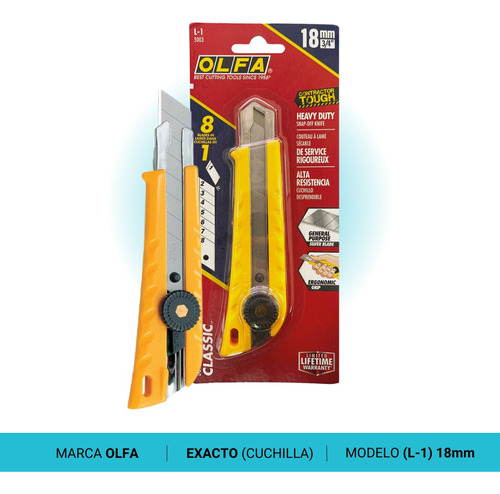 Exacto (cutter) Marca Olfa L-1 (18 Mm)