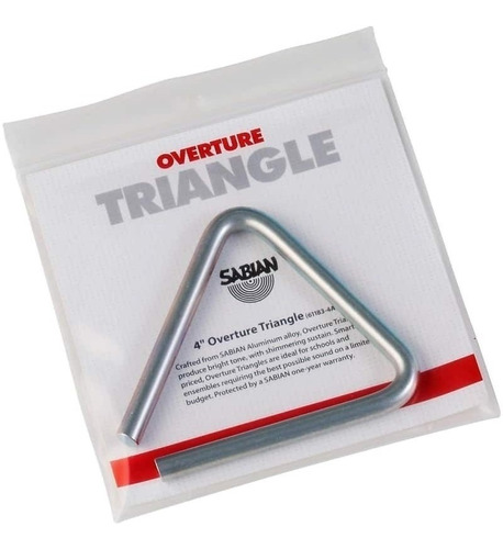 Imagen 2 de 4 de Triangulo Aluminio 4 Pulgadas Sabian 611834al
