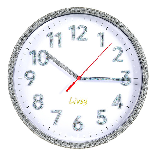 Reloj De Pared Con Diamantes De Imitación 3d Coloridos, 25 C