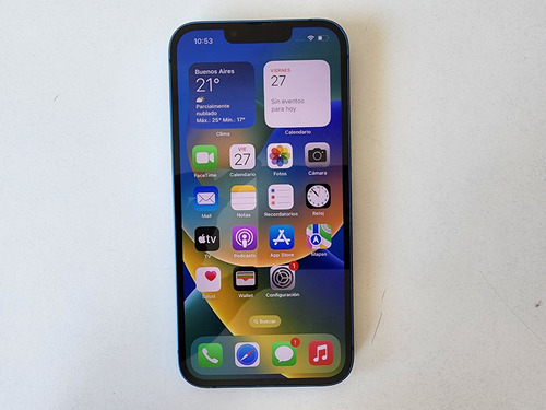 Apple iPhone 13 256gb Azul Bateria Al 91% Mas Cable