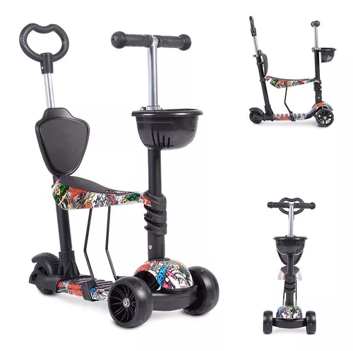 niños Scooter para niños de altura ajustable Luces musicales