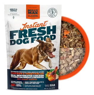 Bully Max Instant Fresh Wet Dog Food - Nutrient-rich Dehydra