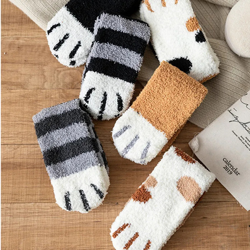 1 Par De Calcetines Blancos Con Dibujos Animados Kawaii Para