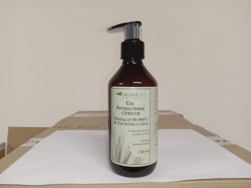 Imagen 2 de 3 de 6 Gel Antibacterial 250 Ml 70% Alcohol,hidratante Aloe Vera