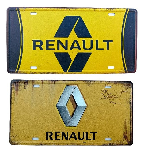 Placa Decoración Renault Lamina Decorativa Letrero Vintage