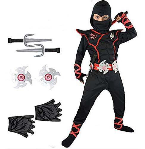 Traje Ninja Niños Disfraz De Halloween Xl 10 12