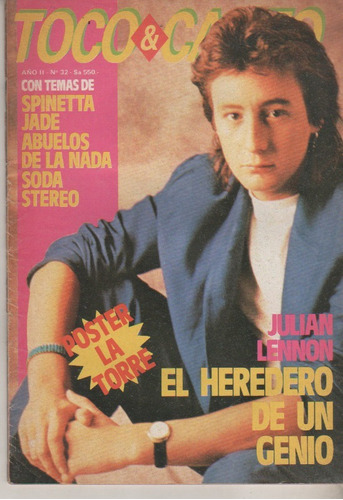 Revista  Rock * Toco & Canto *  Nº 32 Año 1985 Julian Lennon