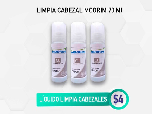 Imagen 5 de 6 de Tinta Moorim Para Epson 70ml $4 Litro $13 Descuento X Mayor