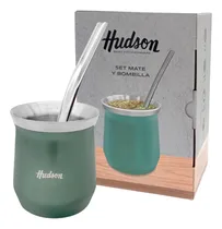 Comprar Mate Acero Inox Doble Pared Térmico Vaso Bombilla Hudson Hsk Color Verde