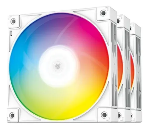 Fan Cooler Gamer Deepcool Fc120 Argb Blanco 3 En 1 Gaming Blanco