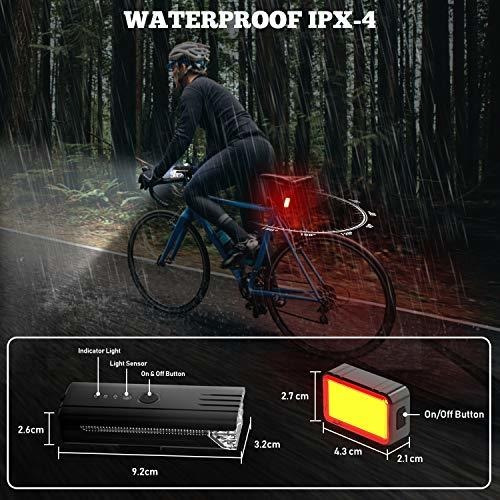 LED Rechargeable Bike Lights Front and Back Set 500 Lumens Bike Light Front with 120 Db Horn /& 100 Lumens Rear Bicycle Light with Multiple Modes Fit All Bikes DON PEREGRINO S2
